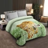 Middle East blanket export, wholesale and customization of flower-patterned Lashel blankets, cloud blankets, composite blankets, in stock, grey leopard print pattern bedding sets, wedding room decoration crinoline, Lolita fabric curtains, Chinese-style quilt covers, bed sheets and quilts details Picture